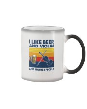 Violin I Like Beer Color Changing Mug tile