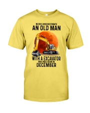 12 excavator old man color Premium Fit Mens Tee tile