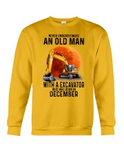 12 excavator old man color Crewneck Sweatshirt tile