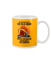 12 excavator old man color Mug tile
