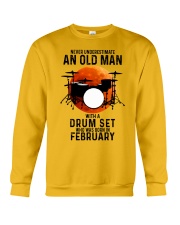 02 drum set olm yl Crewneck Sweatshirt tile
