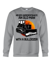 bulldozer never old man Crewneck Sweatshirt tile