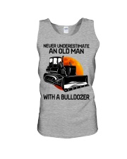 bulldozer never old man Unisex Tank tile