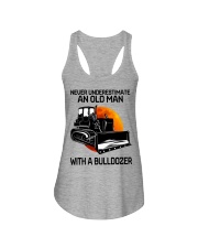 bulldozer never old man Ladies Flowy Tank tile