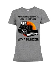 bulldozer never old man Premium Fit Ladies Tee tile
