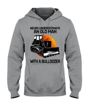 bulldozer never old man Hooded Sweatshirt tile