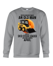 04 Skid-steer loader old man color Crewneck Sweatshirt tile