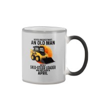 04 Skid-steer loader old man color Color Changing Mug tile