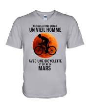 03 Cycling Old Man France V-Neck T-Shirt tile