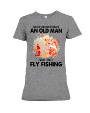 never Fly fishing Premium Fit Ladies Tee tile