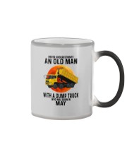 05 dump truck old man color Color Changing Mug tile