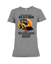 08 Skid-steer loader old man color Premium Fit Ladies Tee tile