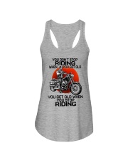 biker riding Ladies Flowy Tank tile