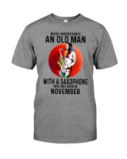 11 saxophone old man never Premium Fit Mens Tee tile