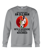 11 saxophone old man never Crewneck Sweatshirt tile