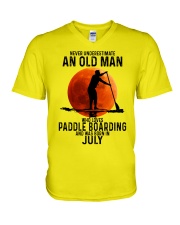 07 paddle boarding V-Neck T-Shirt tile
