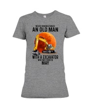 05 excavator old man color Premium Fit Ladies Tee tile