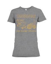 I LIKE mobility Scooter knitting Premium Fit Ladies Tee tile