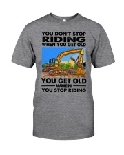 excavator riding Classic T-Shirt front