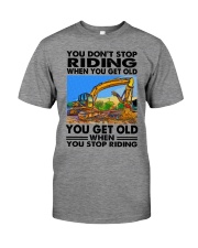 excavator riding Premium Fit Mens Tee tile