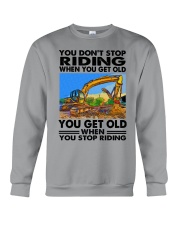 excavator riding Crewneck Sweatshirt tile