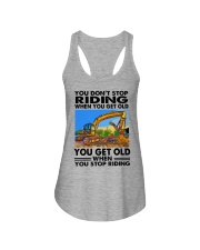 excavator riding Ladies Flowy Tank tile