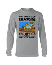 excavator riding Long Sleeve Tee tile