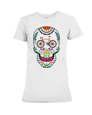 Cycling Day of dead Premium Fit Ladies Tee tile