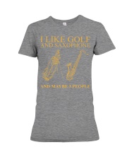 I LIKE golf saxophone Premium Fit Ladies Tee tile