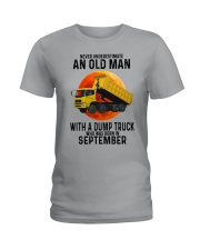 09 dump truck old man color Ladies T-Shirt tile