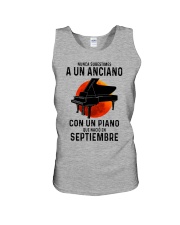 09 piano old man tbn Unisex Tank tile