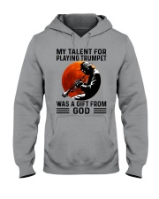trumpet talent old man Hooded Sweatshirt tile