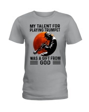 trumpet talent old man Ladies T-Shirt tile