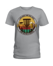 i like beer Disc golf Ladies T-Shirt tile