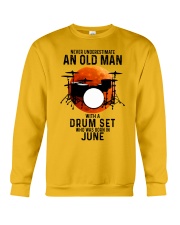 06 drum set olm yl Crewneck Sweatshirt tile