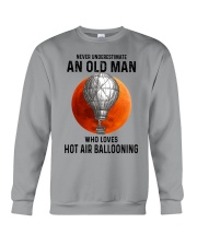 hot air ballooning old man never Crewneck Sweatshirt tile