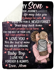 To My Son - I Love You Forever Always Sherpa Fleece Blanket tile