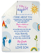 To My Son Sherpa Fleece Blanket tile