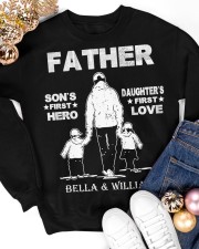 Father First Hero First Love Crewneck Sweatshirt apparel-crewneck-sweatshirt-lifestyle-front-25