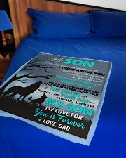 To My Son Small Fleece Blanket - 30" x 40" aos-coral-fleece-blanket-30x40-lifestyle-front-02