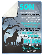 To My Son Sherpa Fleece Blanket tile