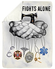 No One Fights Alone Sherpa Fleece Blanket tile
