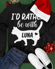 I'd Rather Be With Luna Crewneck Sweatshirt apparel-crewneck-sweatshirt-lifestyle-front-21