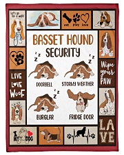 Security Basset Hound Fleece Blanket tile