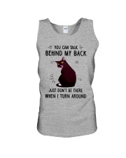 Cat You Can Talk Behind My Back Unisex Tank tile