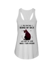 Cat You Can Talk Behind My Back Ladies Flowy Tank tile