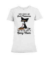 Cat Bury You Funny T-Shirt Premium Fit Ladies Tee tile