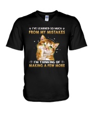 Cat Making Few More Mistakes V-Neck T-Shirt tile