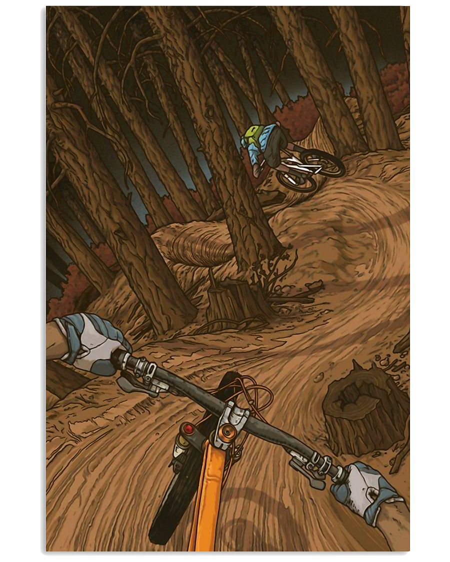 MOUNTAIN BIKING Illustration Poster 3 24x36 Poster