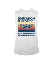 SWIMMING Education Is Important Sleeveless Tee tile